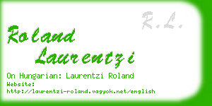 roland laurentzi business card
